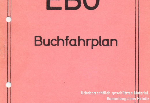EBOE Buchfahrplan 1977 - Dieses Album anzeigen EBOE Buchfahrplan 1977