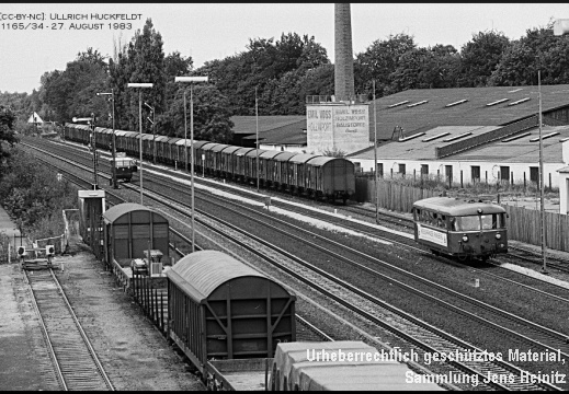 EBOE Bf Elmshorn Einfahrt VT3.08 27-Aug-1983 U Huckfeldt